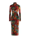 Pucci Woman Midi Dress Dark Brown Size L Viscose, Polyamide, Elastane In Brown
