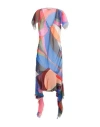 Pucci Asymmetric Printed Silk-crepon Midi Dress In Pink