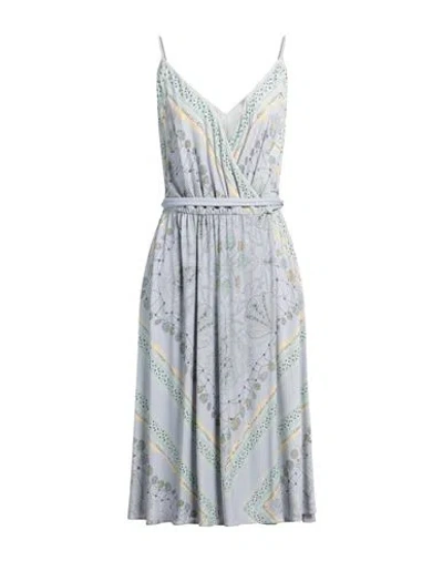 Pucci Woman Midi Dress Lilac Size 10 Viscose, Silk In Purple