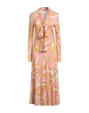 Pucci Woman Midi Dress Pink Size 14 Viscose In Pink