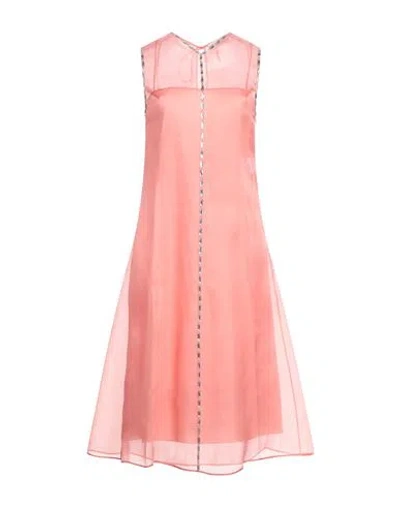 Pucci Woman Midi Dress Salmon Pink Size 8 Silk