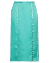 Pucci Woman Midi Skirt Emerald Green Size 8 Silk In Green