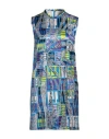 Pucci Woman Mini Dress Blue Size M Viscose In Blue