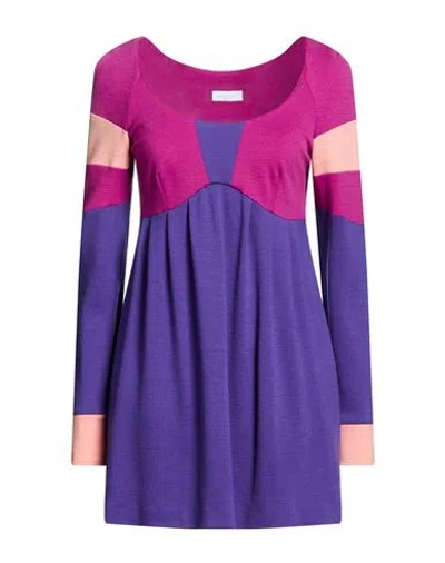Pucci Woman Mini Dress Dark Purple Size 10 Wool