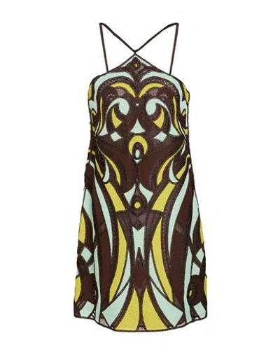 Pucci Woman Mini Dress Light Green Size 10 Viscose, Cotton, Polyester, Nylon