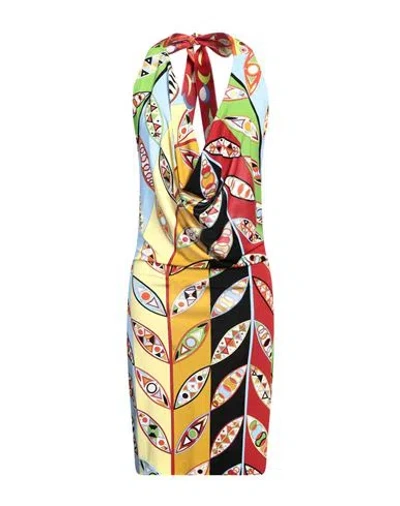 Pucci Printed Satin-crepe Halterneck Mini Dress In Red