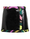 Pucci Woman Mini Skirt Black Size 14 Polyurethane, Polyester, Silk In Black