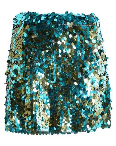 Pucci Woman Mini Skirt Emerald Green Size 10 Polyamide