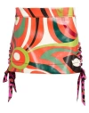 Pucci Woman Mini Skirt Orange Size 14 Polyurethane, Polyester, Silk In Orange