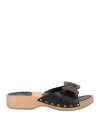 Pucci Appliquéd Leather Mules In Black
