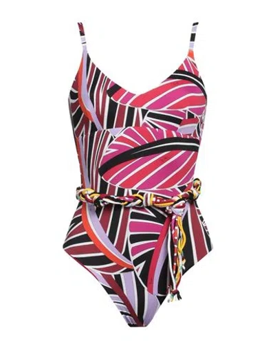 Pucci Woman One-piece Swimsuit Fuchsia Size 6 Polyamide, Elastane In Pink