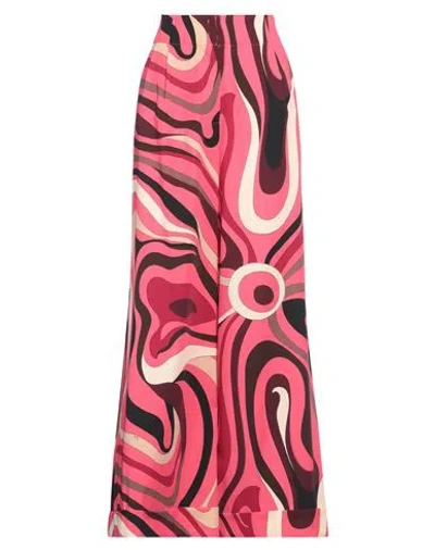 Pucci Woman Pants Coral Size 6 Virgin Wool, Polyamide, Elastane In Red