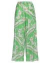 Pucci Woman Pants Green Size 6 Cotton, Silk