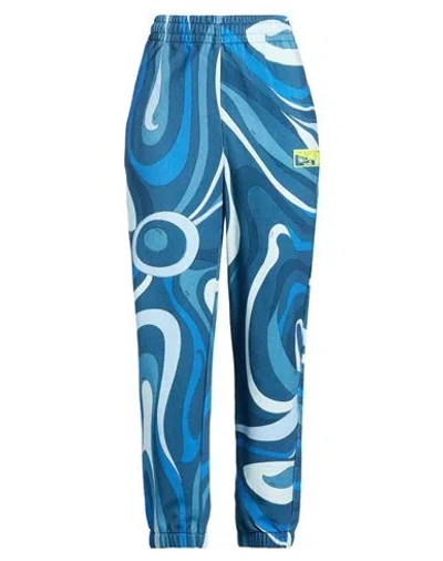 Pucci Woman Pants Navy Size M Cotton In Blue