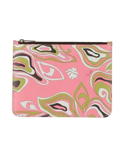 Pucci Woman Pouch Pink Size - Calfskin