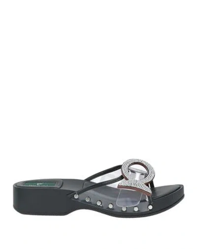 Pucci Woman Sandals Black Size 7 Synthetic Material