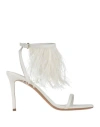 Pucci Woman Sandals Ivory Size 11 Leather In White