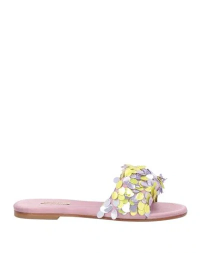 Pucci Woman Sandals Light Purple Size 7 Textile Fibers