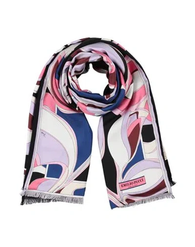 Pucci Woman Scarf Black Size - Silk, Cashmere