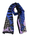 Pucci Woman Scarf Blue Size - Silk, Cashmere In Blue