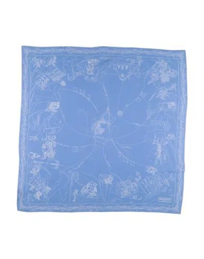 Pucci Woman Scarf Blue Size - Wool, Silk
