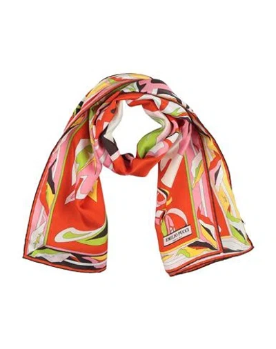 Pucci Woman Scarf Orange Size - Silk