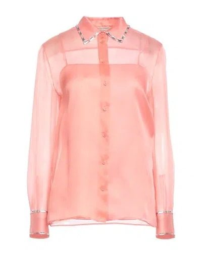 Pucci Woman Shirt Coral Size 14 Silk In Red