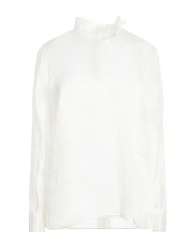 Pucci Woman Shirt Cream Size 14 Silk In White
