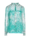 Pucci Woman Shirt Emerald Green Size 12 Silk In Green