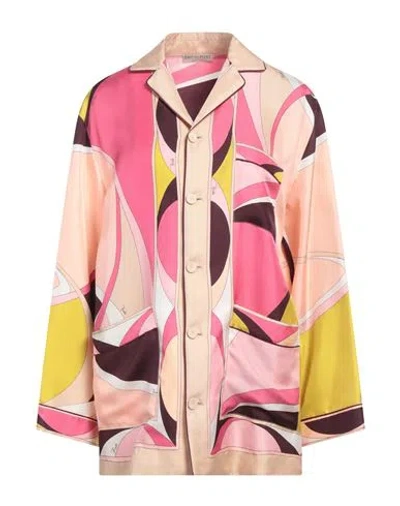 Pucci Woman Shirt Fuchsia Size 8 Silk