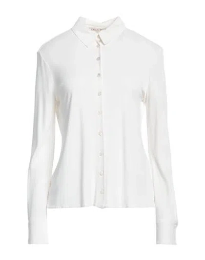 Pucci Woman Shirt Ivory Size 14 Viscose, Silk In White