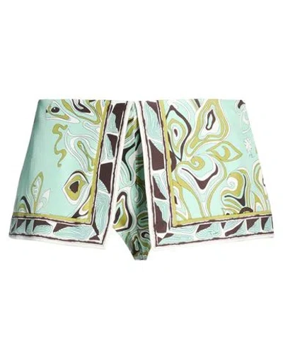 Pucci Woman Shorts & Bermuda Shorts Light Green Size 10 Silk In Multi