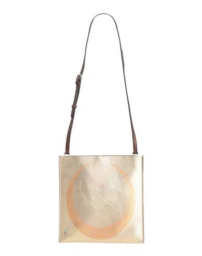 Pucci Metallic Printed Leather Shoulder Bag In Gold