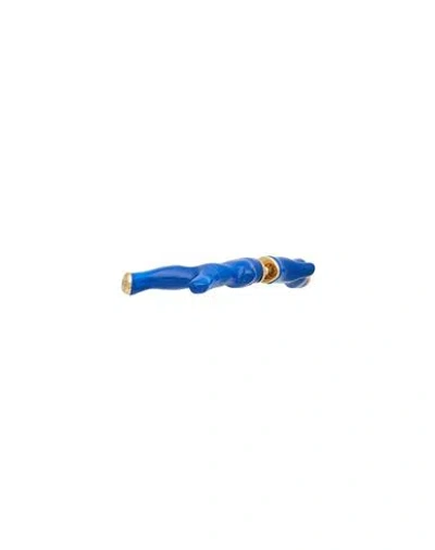 Pucci Woman Single Earring Blue Size - Resin, Bronze