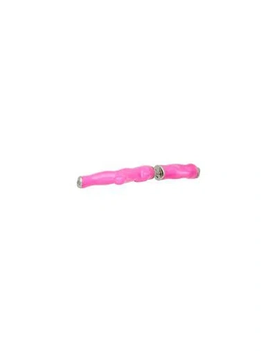 Pucci Woman Single Earring Fuchsia Size - Resin, Bronze In Pink