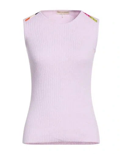 Pucci Woman Sweater Lilac Size M Cotton In Pink