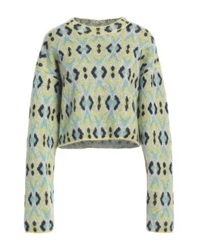 Pucci Woman Sweater Yellow Size L Mohair Wool, Polyamide, Wool