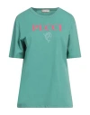 Pucci Woman T-shirt Green Size L Cotton