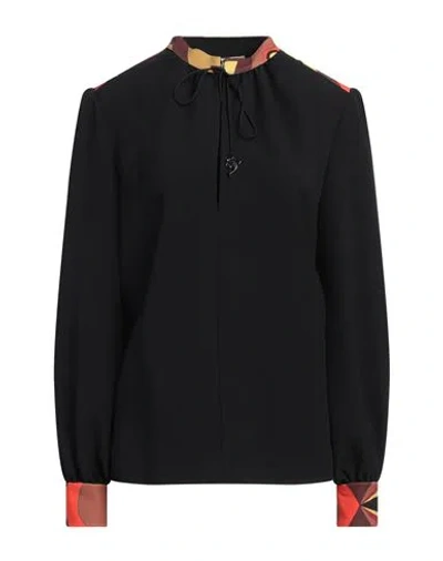 Pucci Woman Top Black Size 8 Polyester, Elastane, Silk