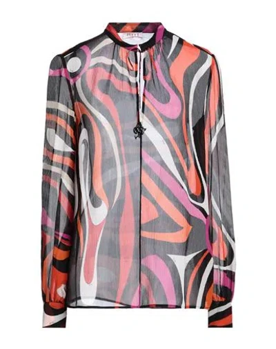 Pucci Woman Top Black Size 8 Silk