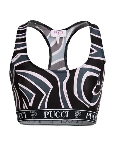 PUCCI PUCCI WOMAN TOP BLACK SIZE L POLYAMIDE, ELASTANE