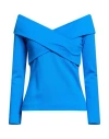 Pucci Woman Top Blue Size 12 Viscose, Polyamide, Elastane