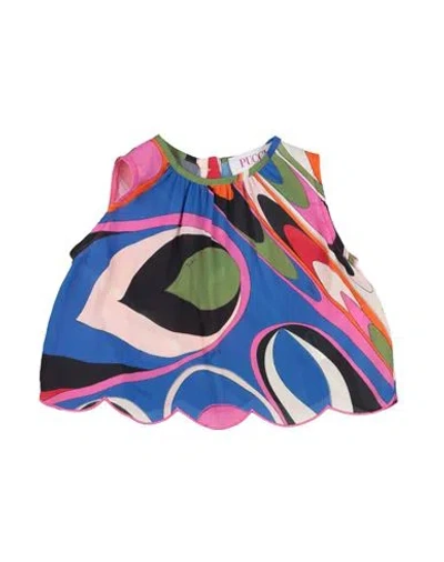 Pucci Babies'  Toddler Girl Top Blue Size 9 Viscose, Polyester