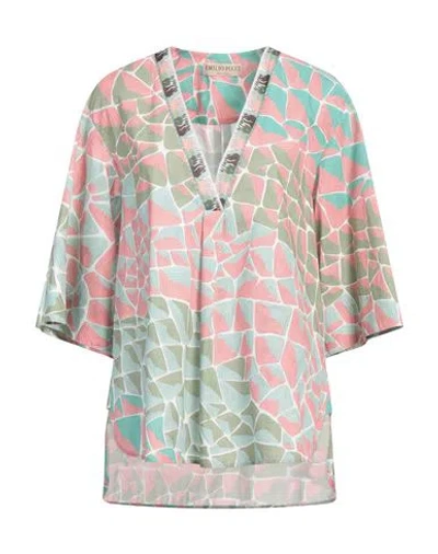 Pucci Woman Top Green Size 12 Cotton