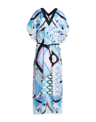 Pucci Geometric-print Dress In Blue