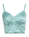 Pucci Woman Top Light Green Size 4 Acetate, Polyester