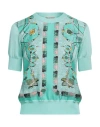Pucci Woman Top Light Green Size M Viscose, Nylon, Elastane, Silk