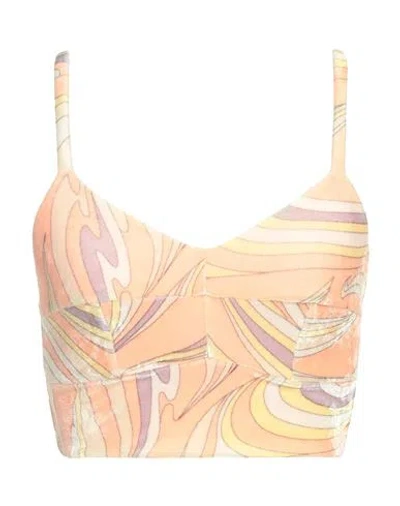 PUCCI PUCCI WOMAN TOP LIGHT PINK SIZE 6 VISCOSE, POLYAMIDE, ELASTANE
