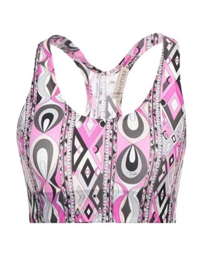 Pucci Woman Top Magenta Size M Viscose, Polyamide, Elastane