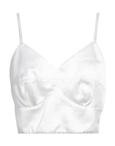 Pucci Woman Top Off White Size 8 Acetate, Polyester In Off White
